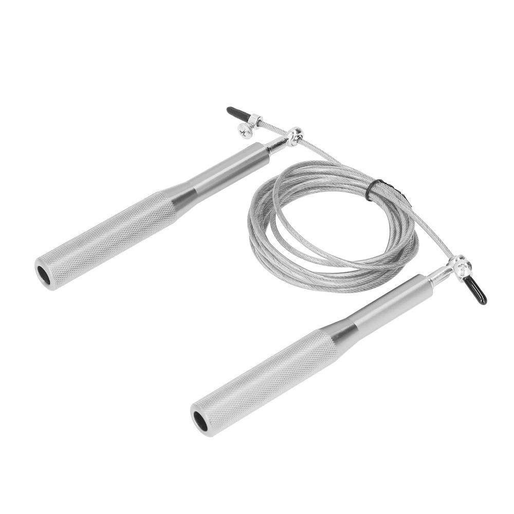 Aluminum Alloy Steel Core Skipping Rope Fitness Training Jump Rope Home Portable Body Training серебряный