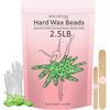 Dark Wax Beads 25 Lbs Hair Removal Bouvetan Hard Beans Ideal for Sensitive Skin, Bikini, Legs, Eyebrows, Facials, Brazilian