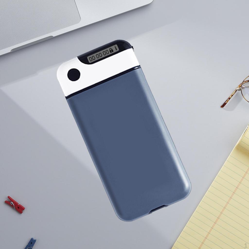 Tidslåst boks Låsbar oppbevaringskoffert Lett å bære Tiden kan stilles Innleveringsskap for telefon