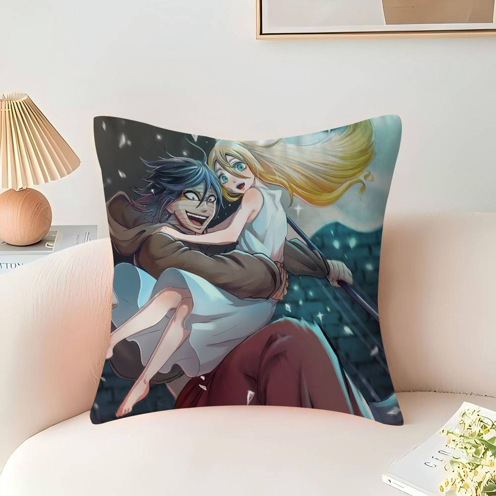 Anime Angels-of-Death Cushion Cover Inches Farmhouse Decor Home Throw Pillow Covers for Couch Decorations