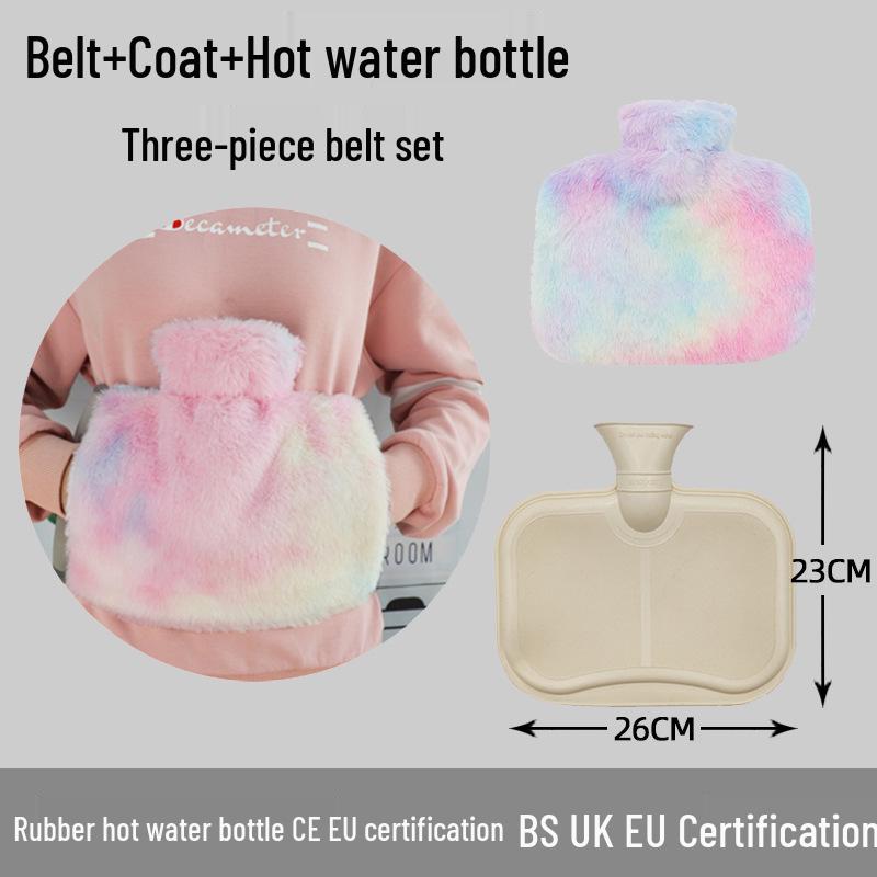 Explosion-Proof Hot Water Bottle: Rubber Design for Stomach and Feet, Long-Lasting Warmth
