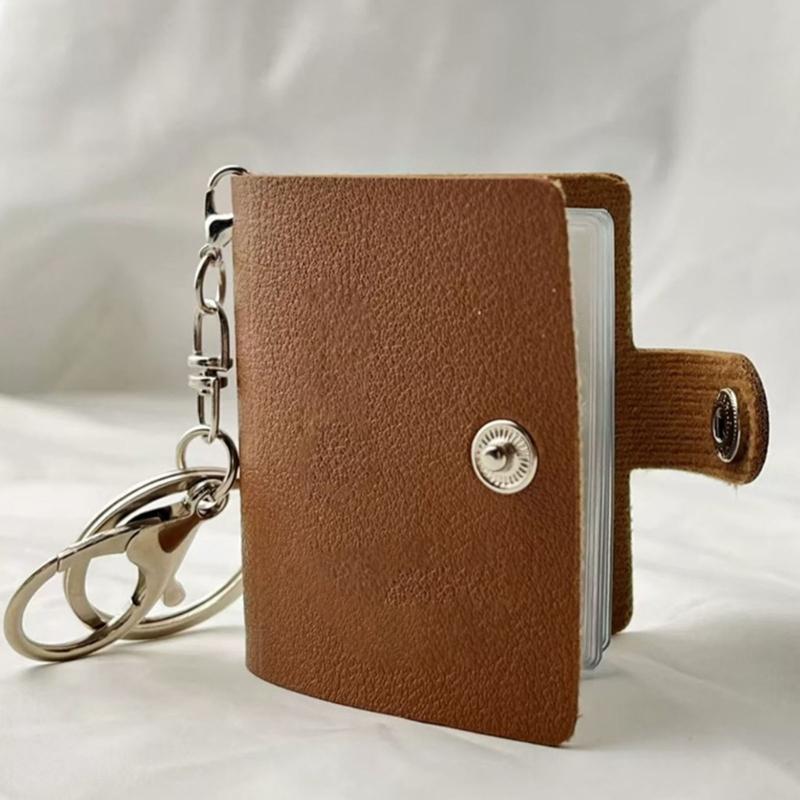 Photocard Binder Album Mini Photo Album with Keychains Mini Photo Card Books Holder with Pendants DIY Keychian 40 Pocket