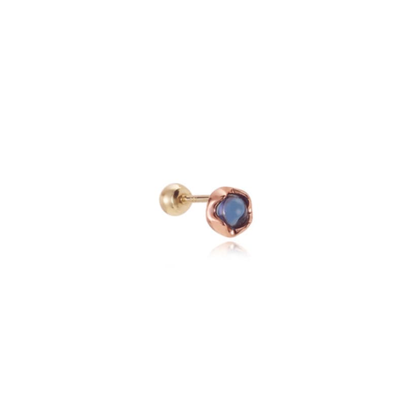 Tirr Lirr 14K Pink Gold Loro Egg (BLUE) Piercing TEPK4P06320M(PC)-3