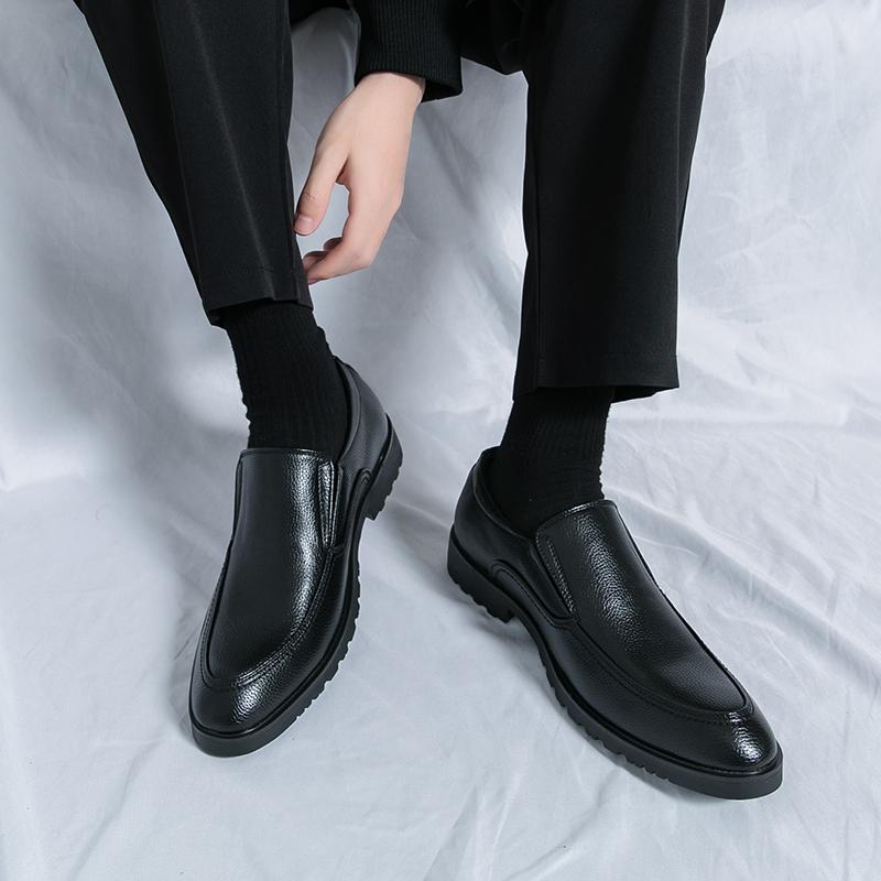 Plus Men's One Foot Le Fu Shoes Spring and Autumn New Leather Shoes Korean Version Trendy Business Shoes
