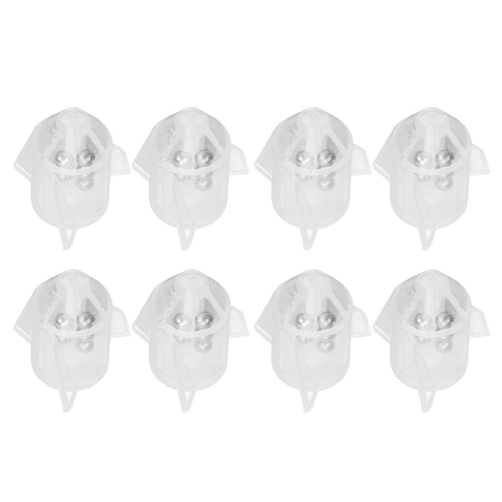 20Pcs Fishing Lure Rattles Fishing Lure Insert Tube Rattles Bait Weight with Ring Bead Bait