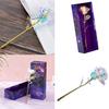 Hot\! 24K Foil Plated Gold Rose Flowers Box Wedding Decor Valentines Day Creative Gift Golden Rose