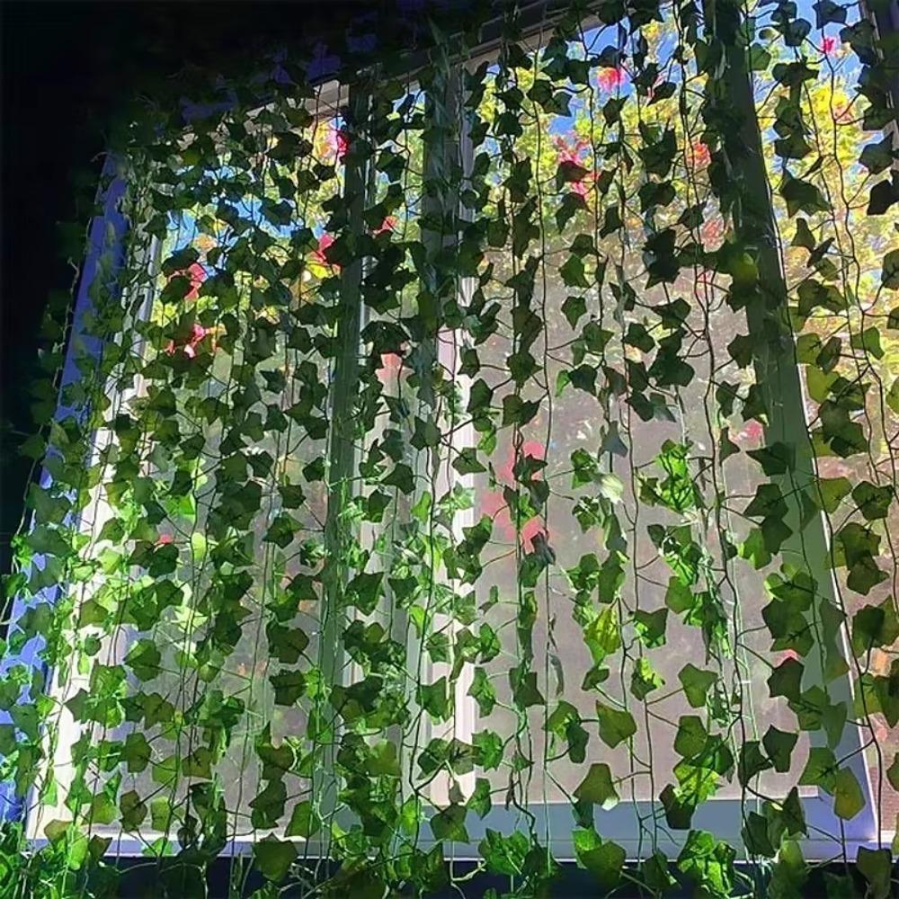 

Plastic Material Artificial Ivy Leaf Green Color DIY Fake Flowers Wedding Decoration