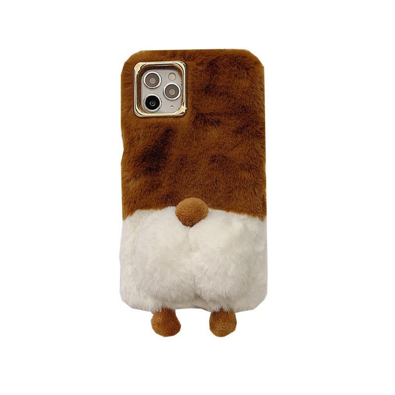 Cute Corgi Butt for Apple 15 for IPhone 16 Promax Phone Case Plush 14 Autumn and Winter Protective Cover XR