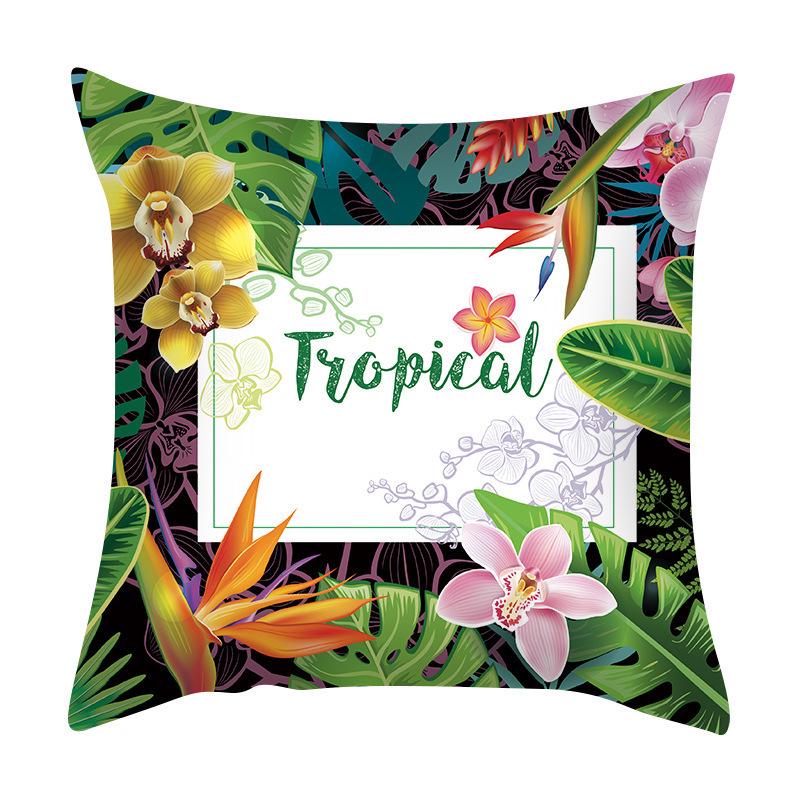 Green Plant Sofa Cushion Cover - Stylish Home Fabric Decor