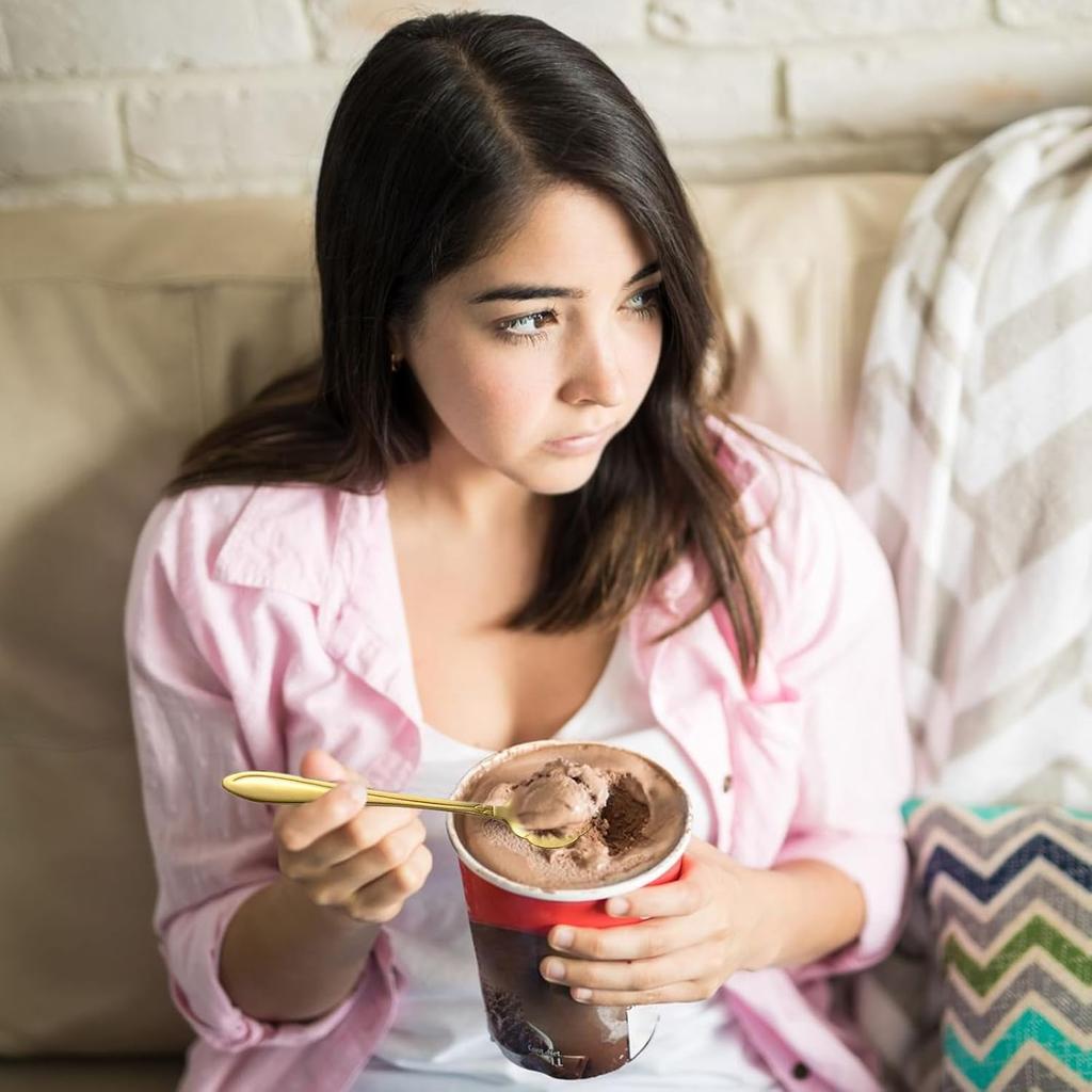 8 Pcs Gold Stirring Spoons Set,Floral Design Stainless Steel Stirrers for Coffee,Tea,Dessert & Sugar Reble Mini Utensils Kit for Tea Party & Home Bar