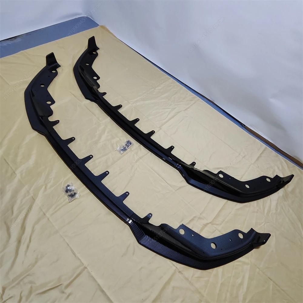 For BMW 3 Series G20 G21 M-Sport 2019-2024 Car Front Bumper Splitter Lip Spoiler Diffuser Guard Body Kit Cover Tuning ABS Black