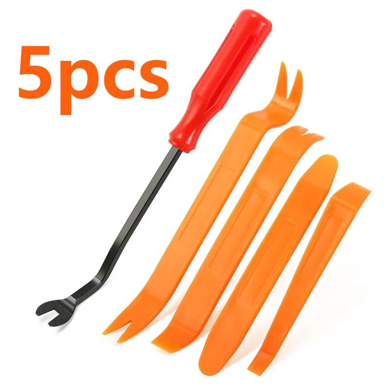 5pcs Car Disassembly Tool Plastic Pry Bar Car Installation Panel Disassembly Navigation Central Control Interior Buckle