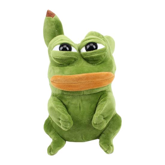 

Frog Plush Doll Cute Cartoon Big Eyes Soft Comfortable Touch Vivid Appearance Companion Gift Sad Frog Stuffed Toy Sofa зелёный