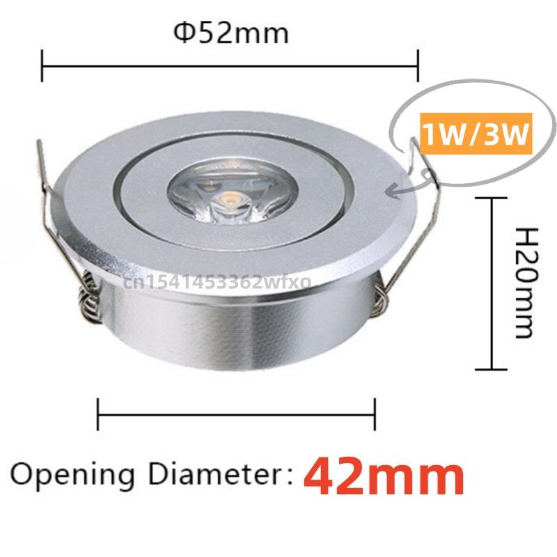 Dimmable LED New Mini Downlights 1W/3W Spotlights Embedded Sky Lights AC85-265V Seiko Aluminum Home Commercial Lighting