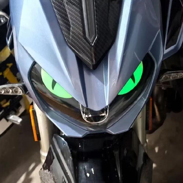 Windshield Glow Decoration Motorcycle Devil Eye Stickers Motorbike Modification Accessories Glow In Dark Stickers