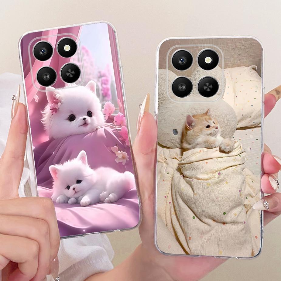 For Honor 400 Smart 5G Case LGN-NX1 Luxury Flowers Butterfly Painted Cover Silicone Case For Honor X7d X 7d HonorX7d Soft Fundas