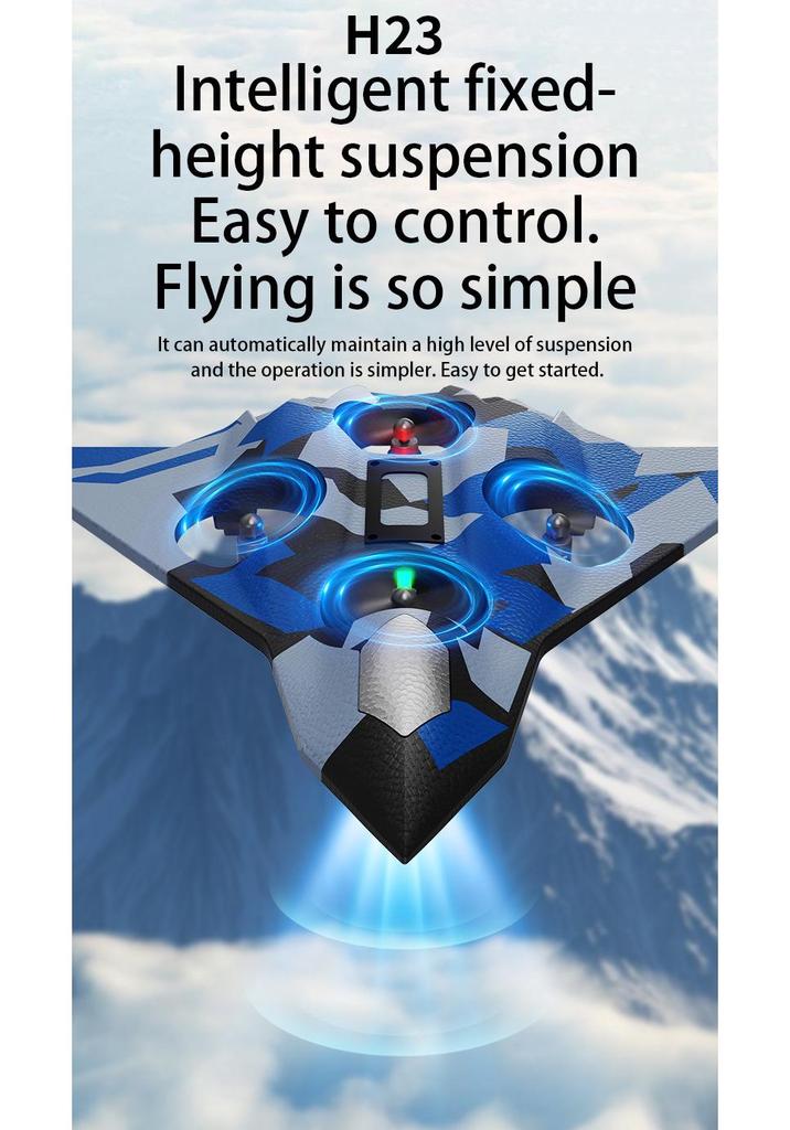 H23 Remote Control Foam Airplane Stunt Fighter Drone for Kids