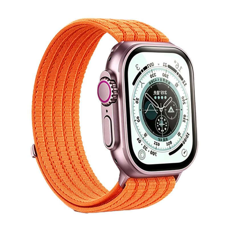 Premium Nylon Braided Hook & Loop Strap, Cloud Soft Breathable Watch Band for Apple iWatch Series 1-11