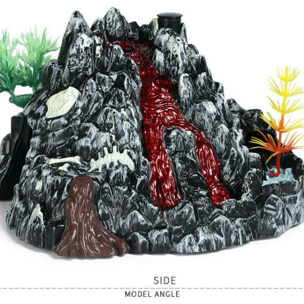 PVC Dinosaur Simulation Volcano Electric Volcano Simulation Scene Figure  Educational