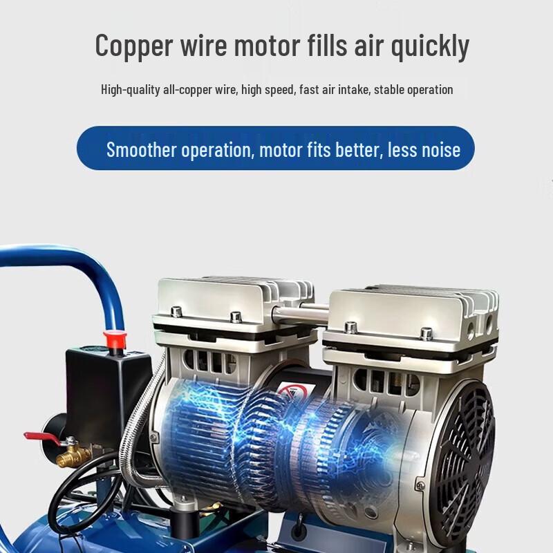 Dongcheng Low-Noise Oil-Free Air Compressor CN Plug (adapter Included)
