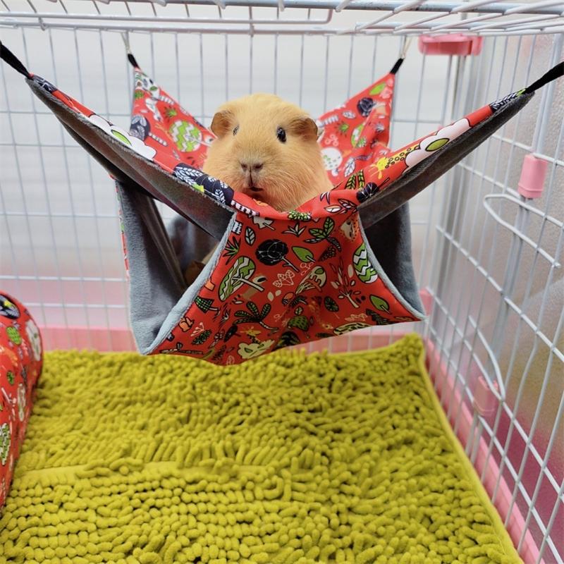 Meerschweinchen Sommer Hängematte Warmes Bett Versteckhaus Käfig Nest für Gleitbeutler Frettchen Eichhörnchen Einfach zu bedienen
