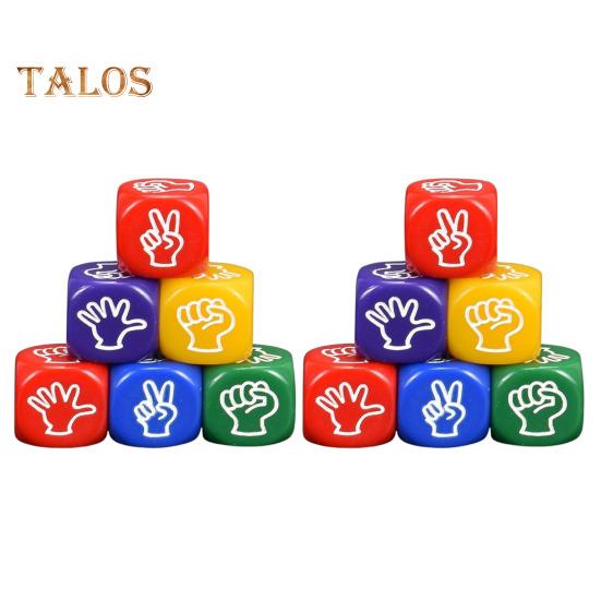

12 шт. 1 см камень, ножницы, бумага, игральные кости, игра на пальцах, мини-игральные кости для детей, взрослых, семейная вечеринка, 6-гранные красочные игральные кости, портативный пластиковый кубик, игрушка, пластик 12pcs