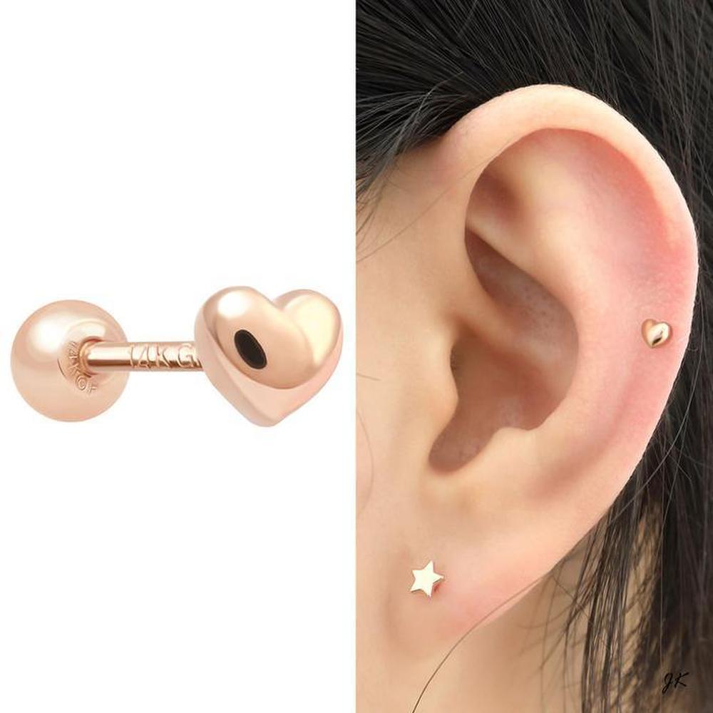 14K Gold Filled Pin Plump Heart Piercing (S11628424)