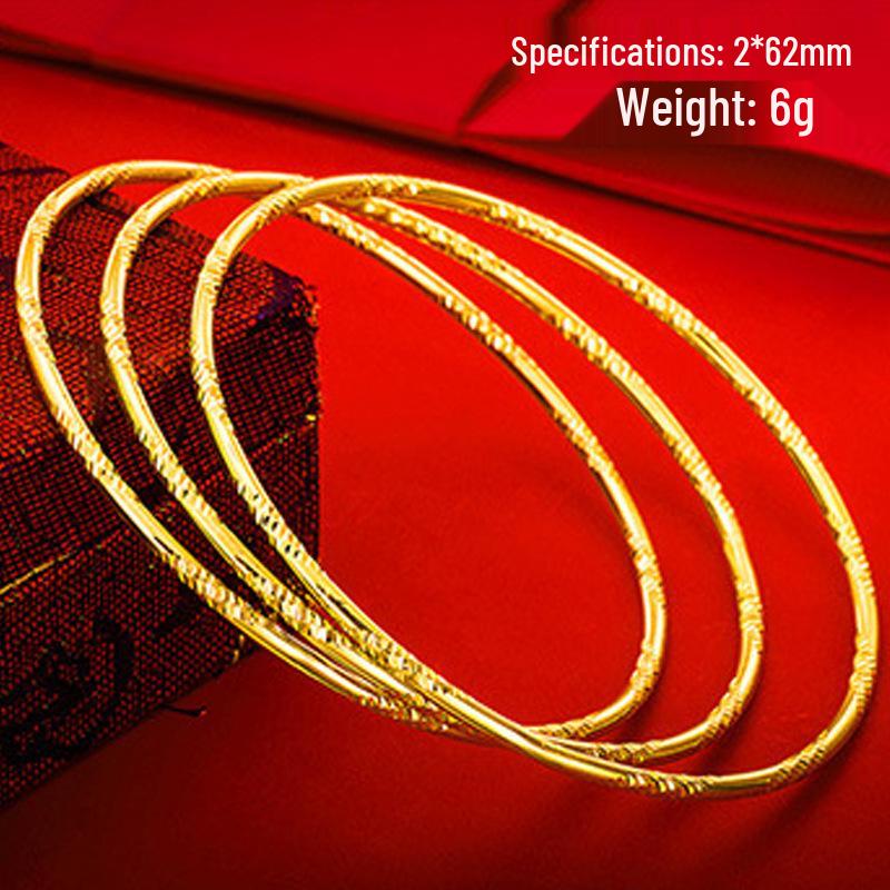 Women's Bohemian Gold Sand Brass Bracelet with Long-Lasting Colorfast Finish