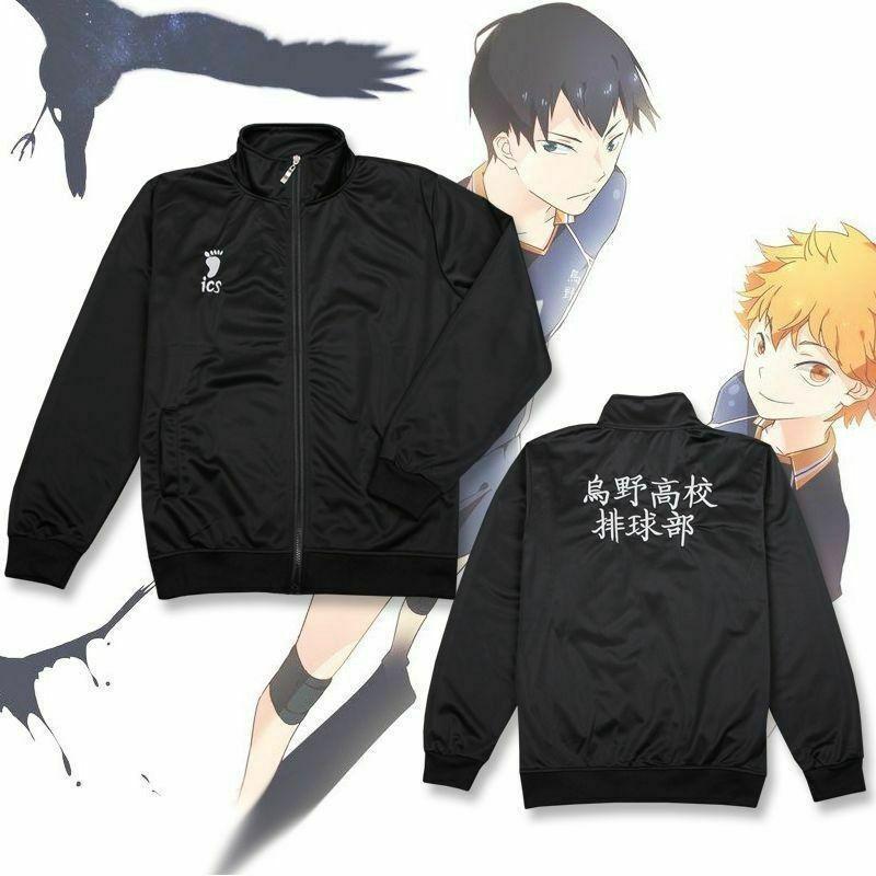 High Karasuno Haikyuu School Coat Jacket Pants Trousers Sport Cosplay Costume