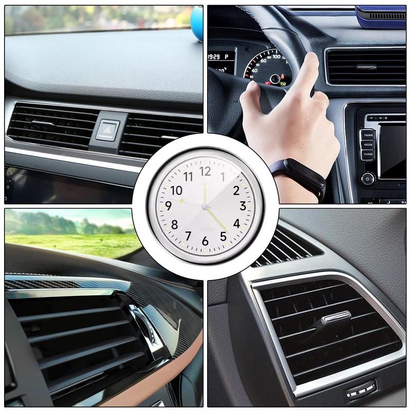 Automobile Clock Automobile Interior Dashboard Decor Portable Mini Analog Car Dashboard Time Decoration For SUVs Cars Trucks