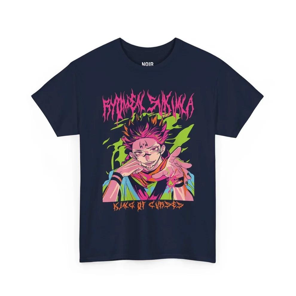 Jujutsu Kaisen King of Curses Pure Cotton T-shirt Men and Women Anime Style Fashion Comfortable Casual Short Sleeved T-shirt 4XL