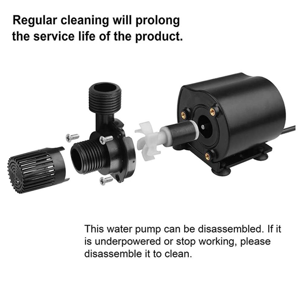 500LH 4W Submersible USB Mini Water Pump with 1 5m Cable for Aquarium Fountain Indoor Campsite and Water Garden Use