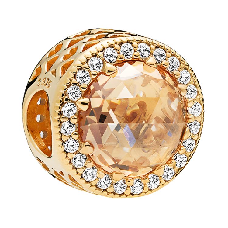 Pandora Shining Heart Charm Women Charm 768675C01 Gold