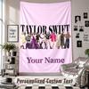 Wall Hanging Tapestry With Custom Name & Text, Taylor Swift Decorative Tapestry For Bedroom