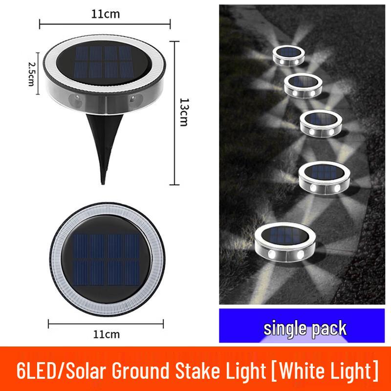XuanYong Solar In-ground LED Disk Lights (2-Pack, White)