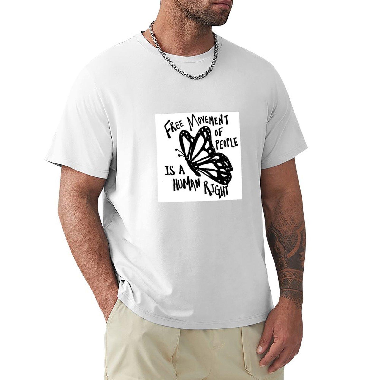 Free Moveunisext Of People Is A Huunisex Right Tshirt Summer Casual Loose Tshirt S
