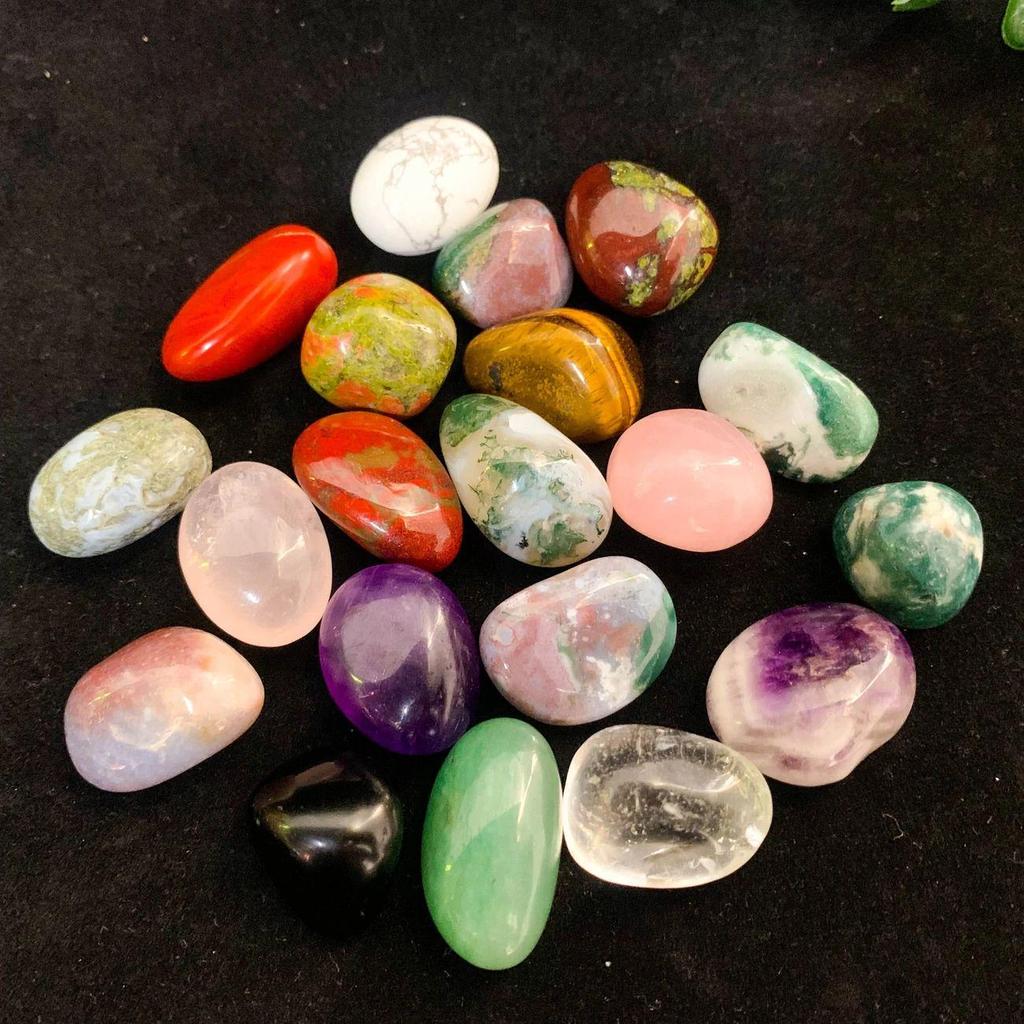 Mixed Color Polished Crystal Gravel for Fish Tanks, Flower Pots, Landscaping, and Children's Gem Digging