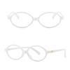 Y2K Retro Oval Frame Anti Blue Light Women's Glasses Sweet Cool Spicy Girl Fashion Leopard Pattern Decorative Glasses