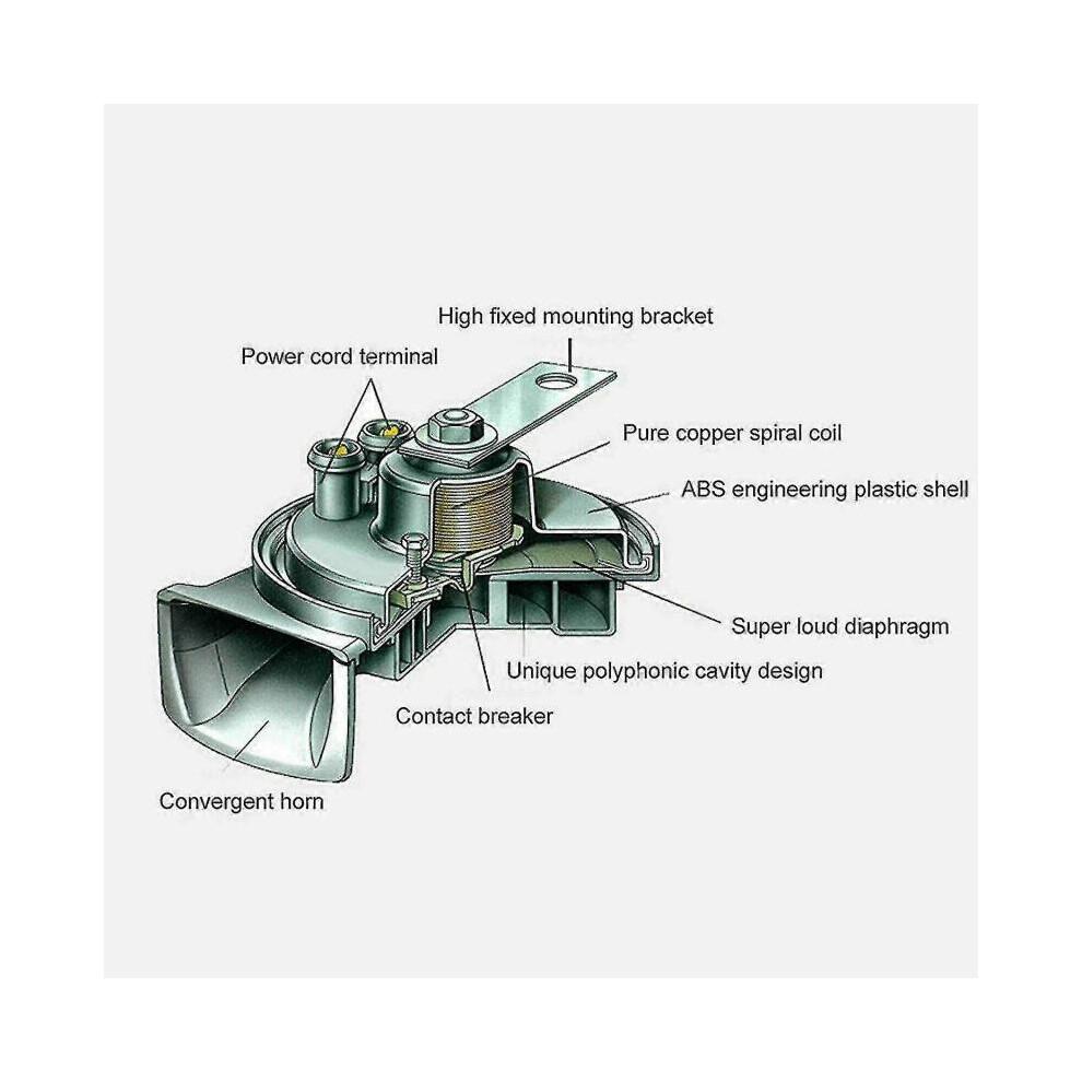 300db Super Train Horn 12v 300db Super Train Horn Compitiabe with Trucks Suv Car Boat Electric Horn Motorcycles Loud Train Horn