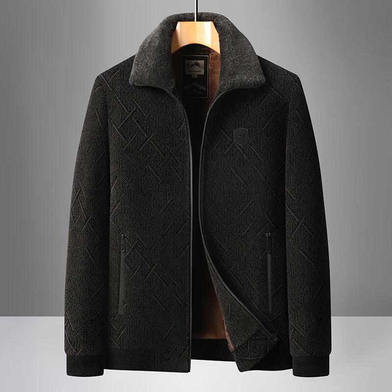 Men's Thick Fleece-Lined Chenille Winter Jacket