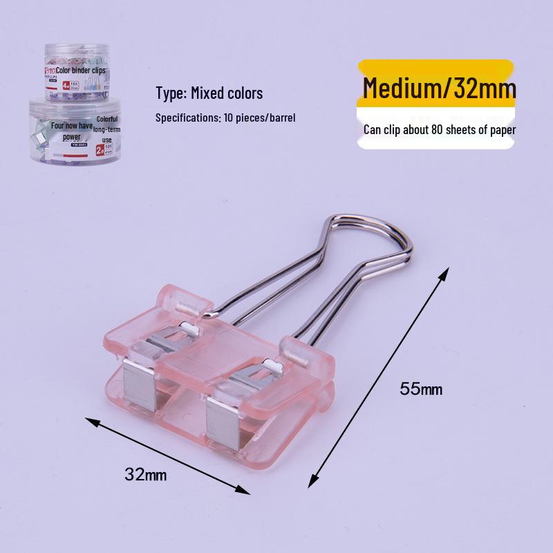 Fresh & Simple 41mm Transparent Morandi Paper Clips for Ticket Storage - Mixed Pack Morandi Color Mix