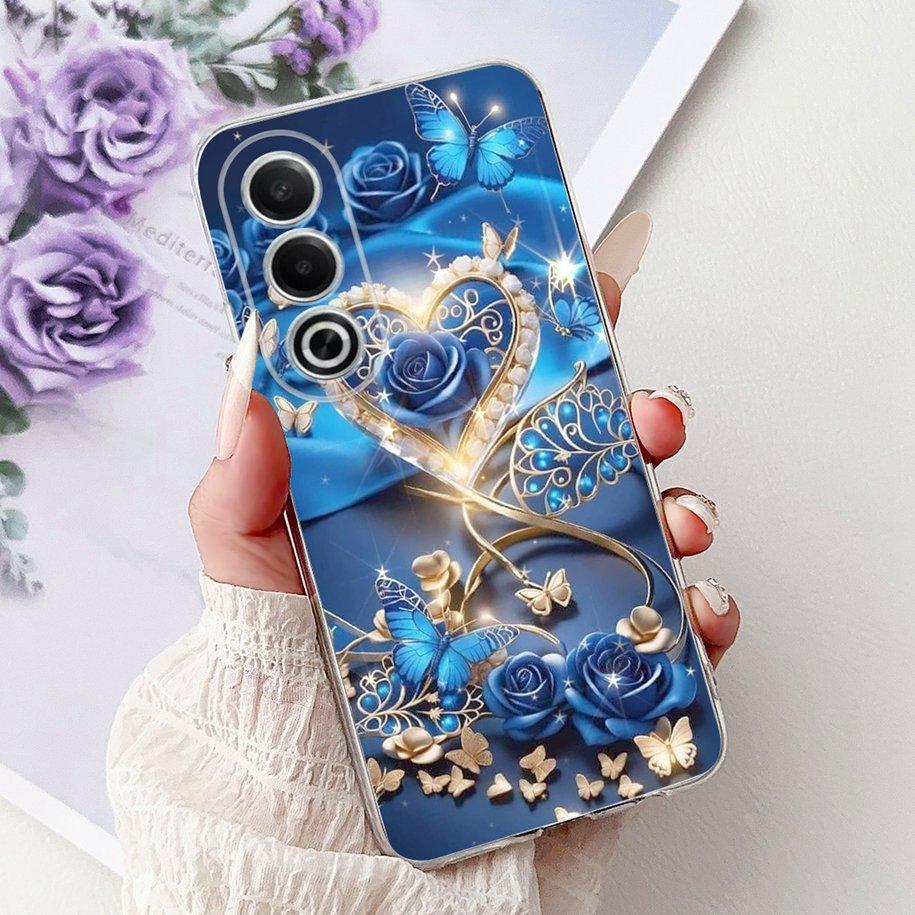For OPPO K12x A80 Case 2024 New Fashion Love Heart Soft Silicone Back Cover For OPPO A3 Pro 5G CPH2639 A 80 K 12x CPH2667 Bumper