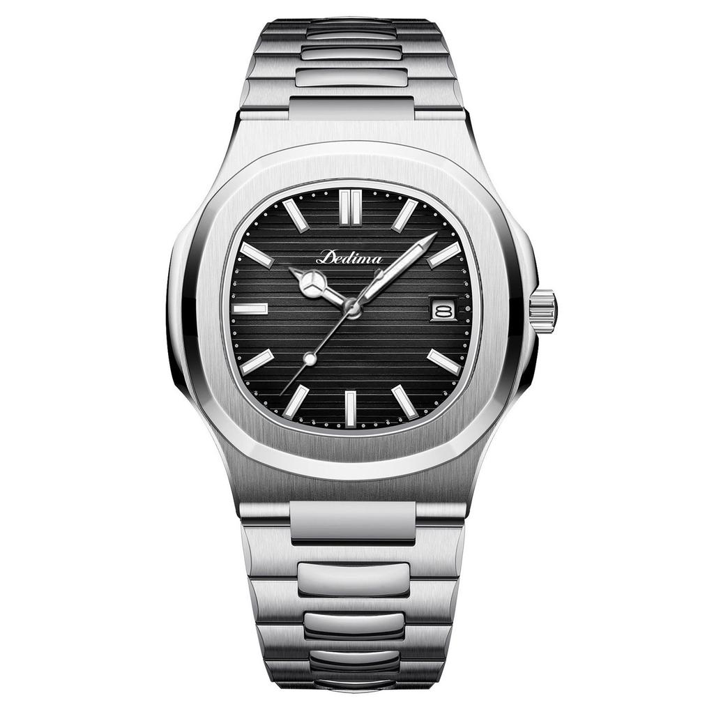 2024 Luxury Watch Men's Fashion Classic Stainless Steel Waterproof Luminous Calendar Watch Quartz Top Brand Luxury Clock Male