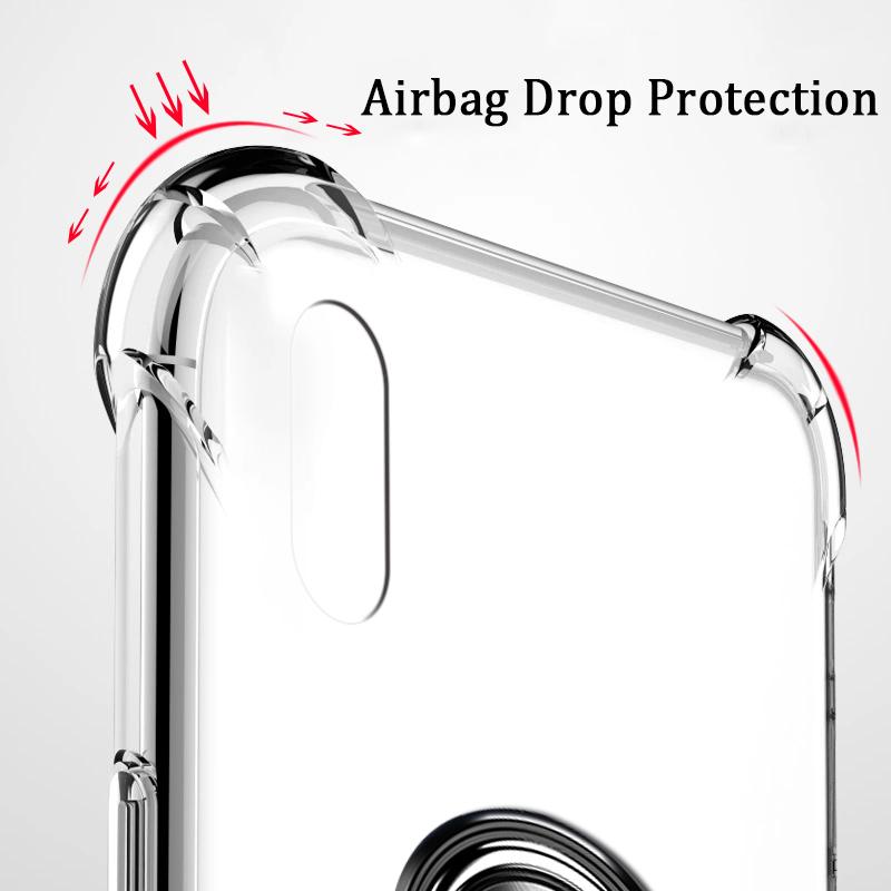 For VIVO X300 Case Ring Holder Phone Case Ultra Thin Transparent Car Navigation Silicone Clear Cases For VIVO X300 Pro Phone Casing