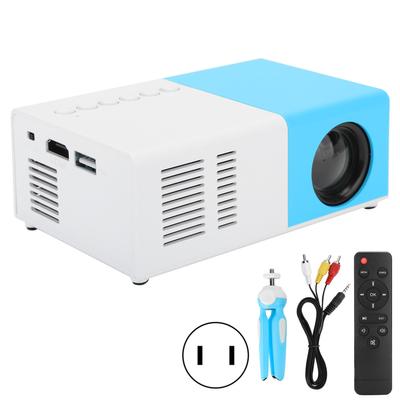 J9 Mini Portable Projector LED Home Theater Video Media Player Projector with Rack 100‑240V White