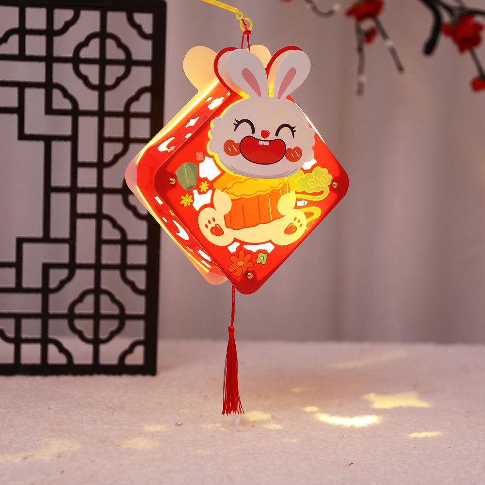 2023 Mid-Autumn Children's DIY Portable Luminous Rabbit Lantern Kit