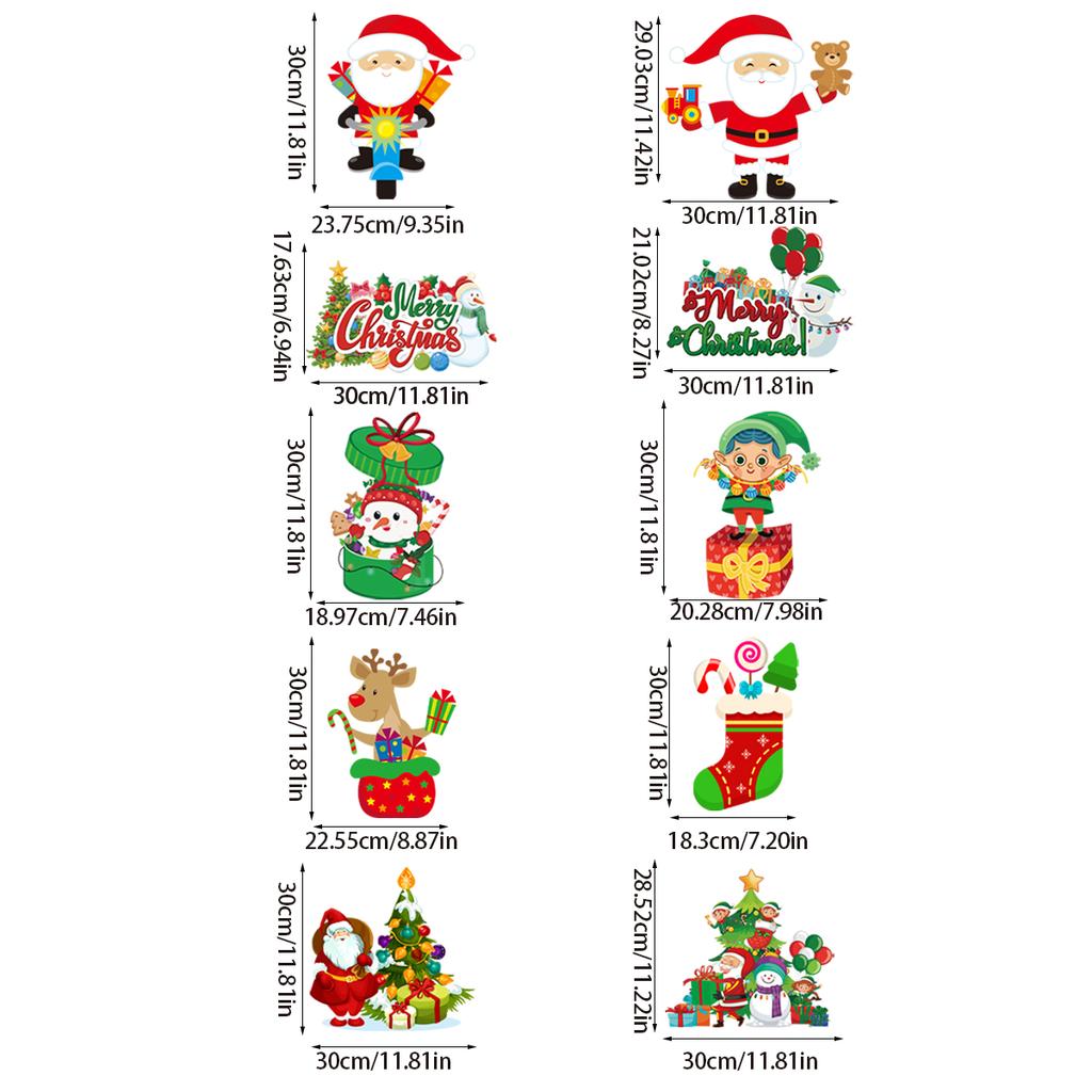 Christmas Door Hanging Banner Santa Claus Snowman Elk paper Couplet Navidad Merry Christmas Decoration Xmas Home Ornaments Noel