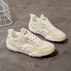 2025 New Thick Bottom White Womens Ladies Lace Up Fashion Sports Slip On Shoes - Korean Breathable Mesh Sneakers