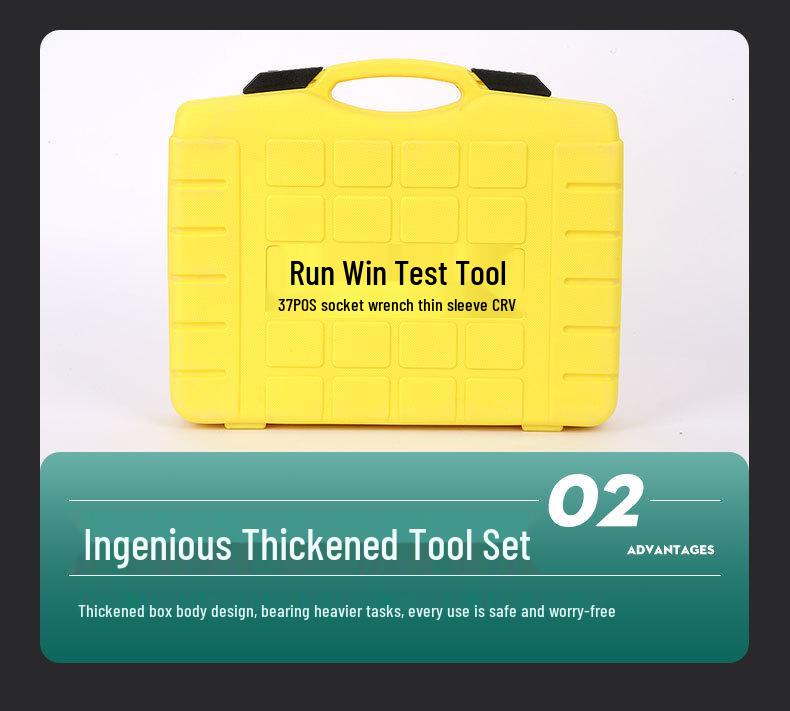 32-Piece Socket Wrench and Ratchet Set for Automotive Repair