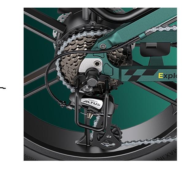 ENGWE ENGINE PRO 2.0 750W 52V 16AH Bicicletta Elettrica Fat Bike Full Suspension Freno Idraulico 8-Velocità Shimano E-Bike